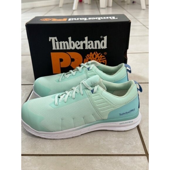 Timberland Pro Overdrive Composite Safety Toe Womens Size 9 Teal Green Blue Aqua - Picture 3 of 10